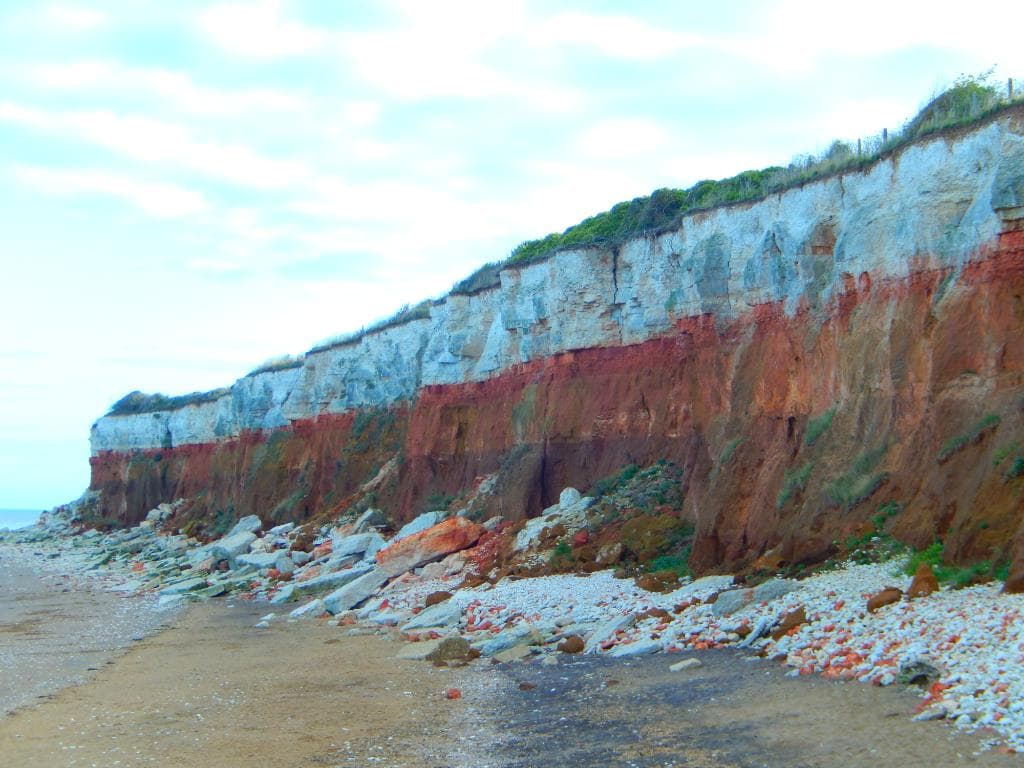 Red and white cliffs