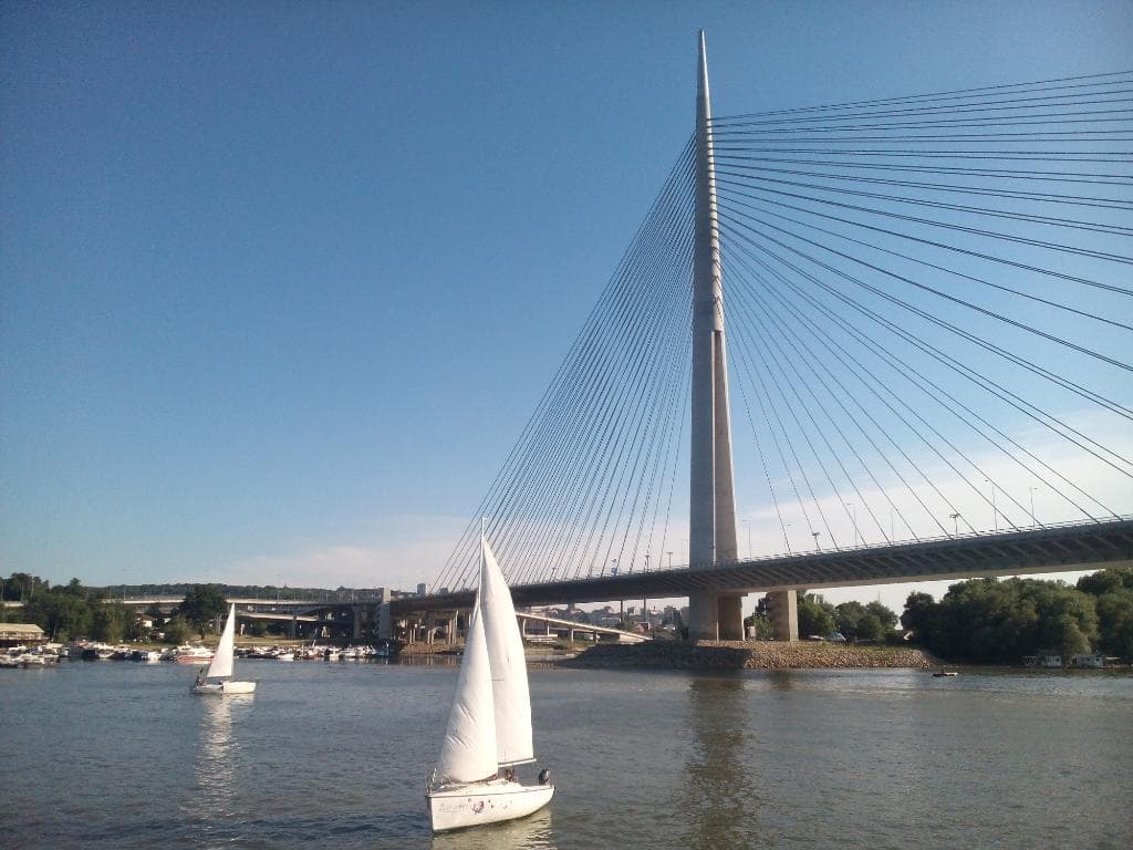 Sailing at river Sava