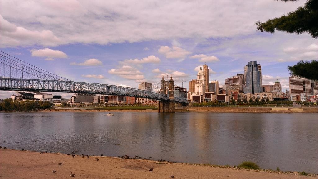 John A. Boebling Suspension Bridge, Ohio River