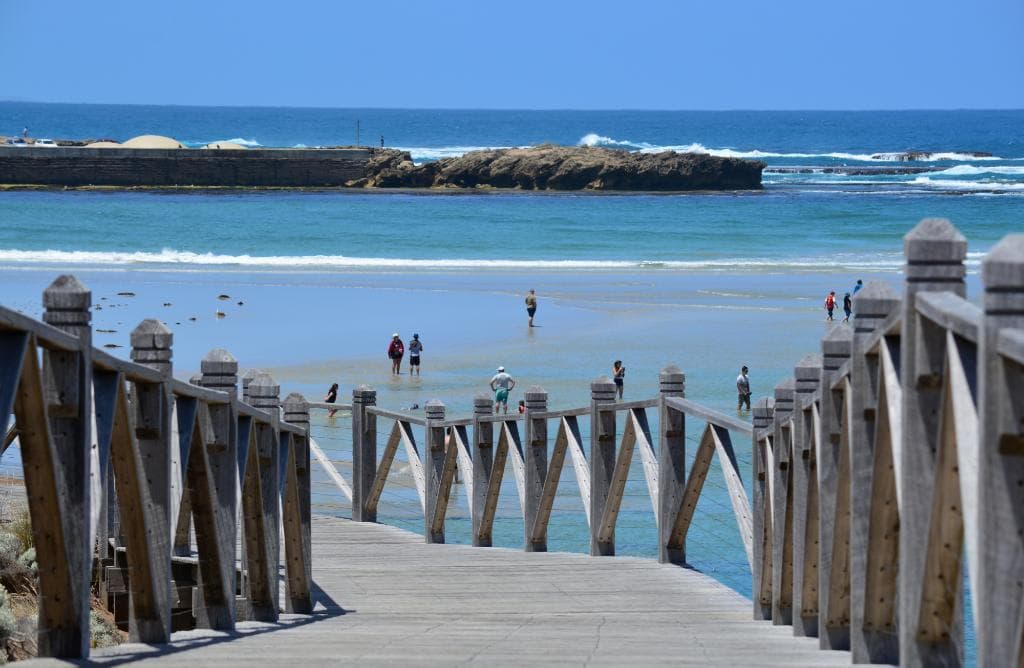 Looking towards the breakwater