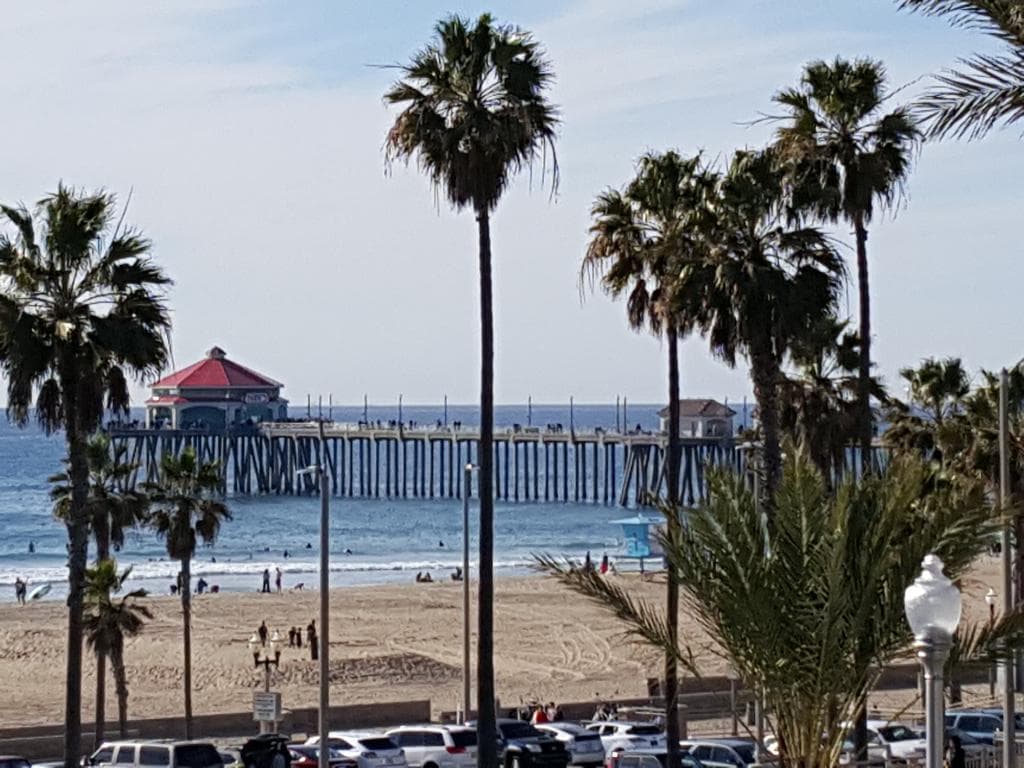 View from New HB Shipping Center while eating