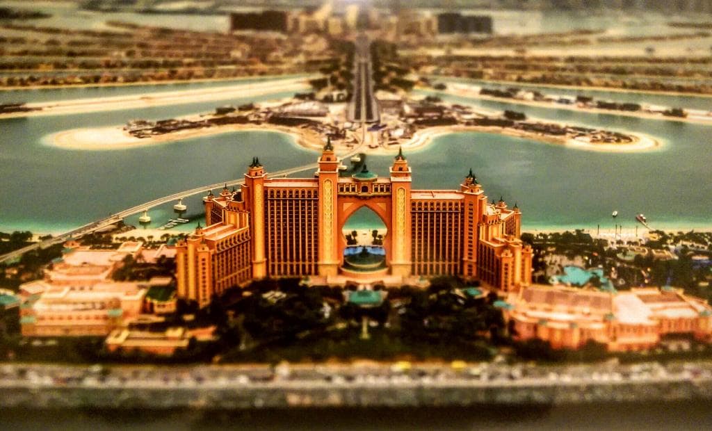 An artis'ts impression of the Atlantis and the Palm