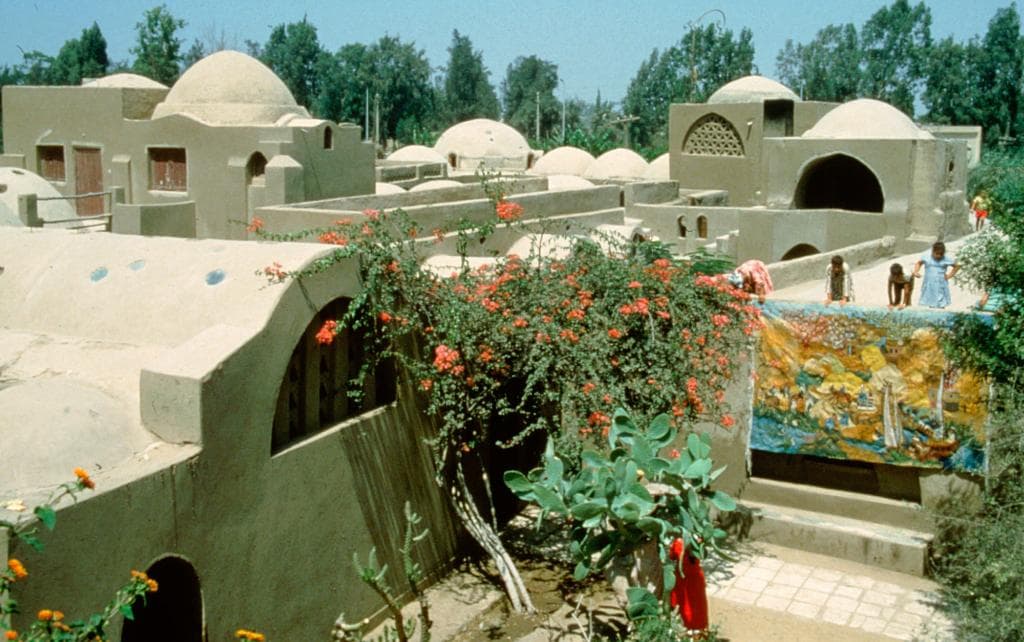 Courtyard near weaving rooms