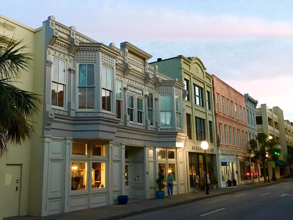 View of King St at sunset