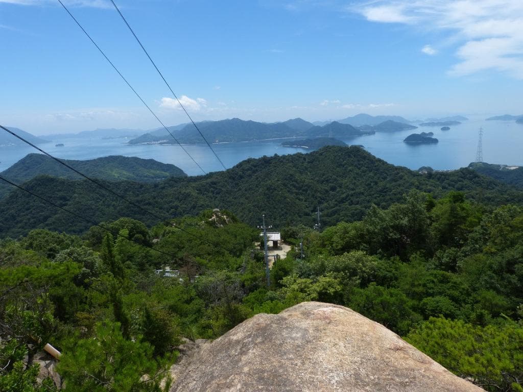 View from the top of Mt. Shirataki over the temple entrance