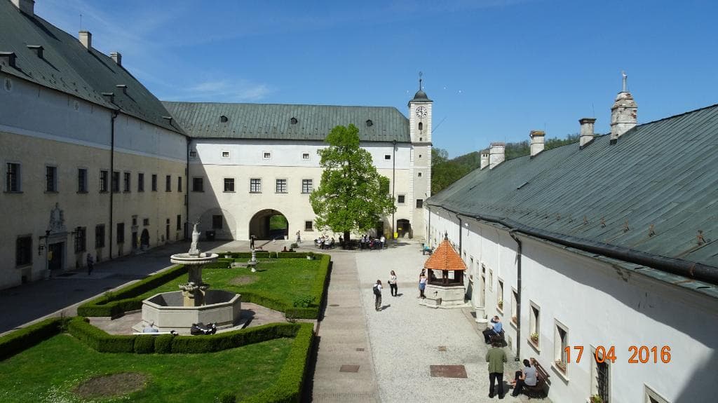 Foreground of Cerveny Kamen Castle