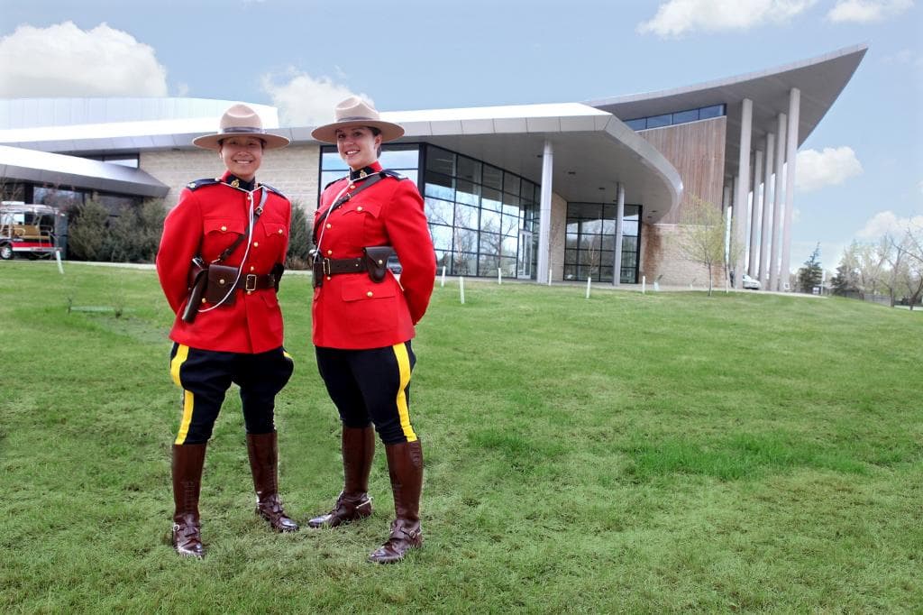 RCMP in front of the Centre, Regina, SK
