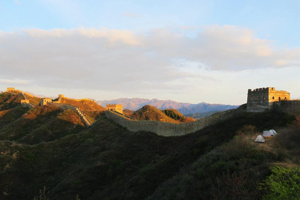 great wall sunset