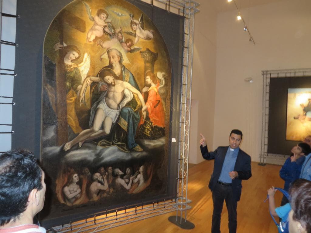 Pala d'altare all'ingresso delle sale espositive del Museo Diocesano