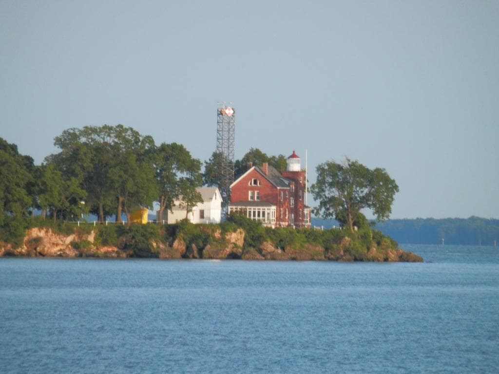 Our view of the lighthouse on our way back to Port Clinton on the Jet Express!!