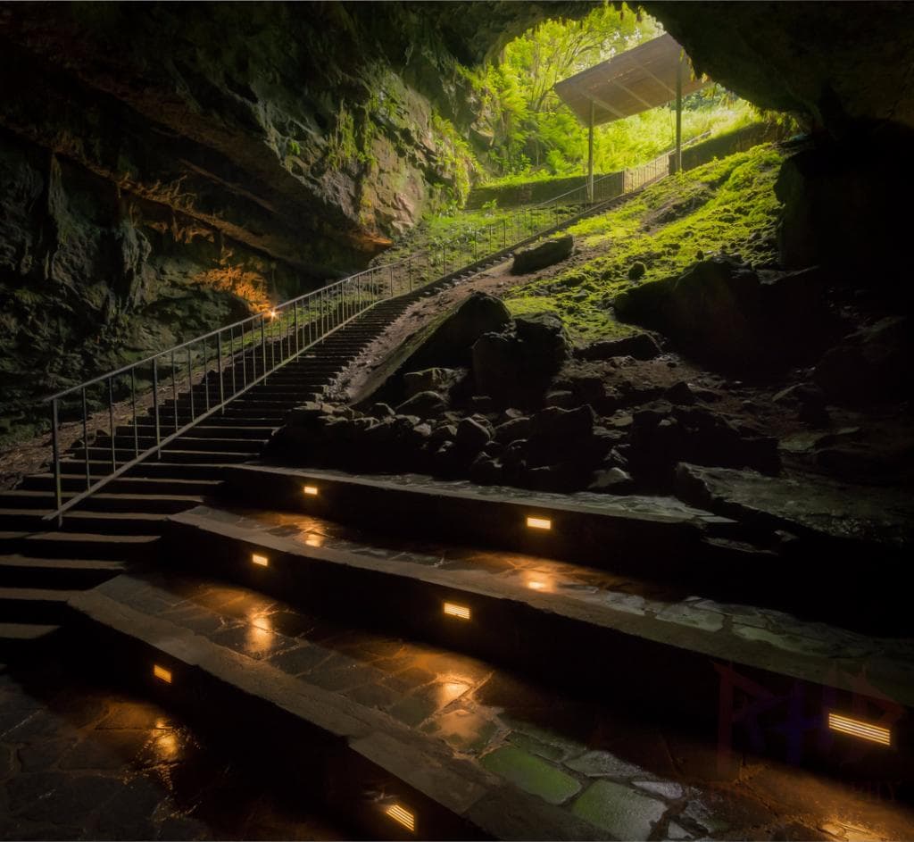 The epic view from the middle of the cave