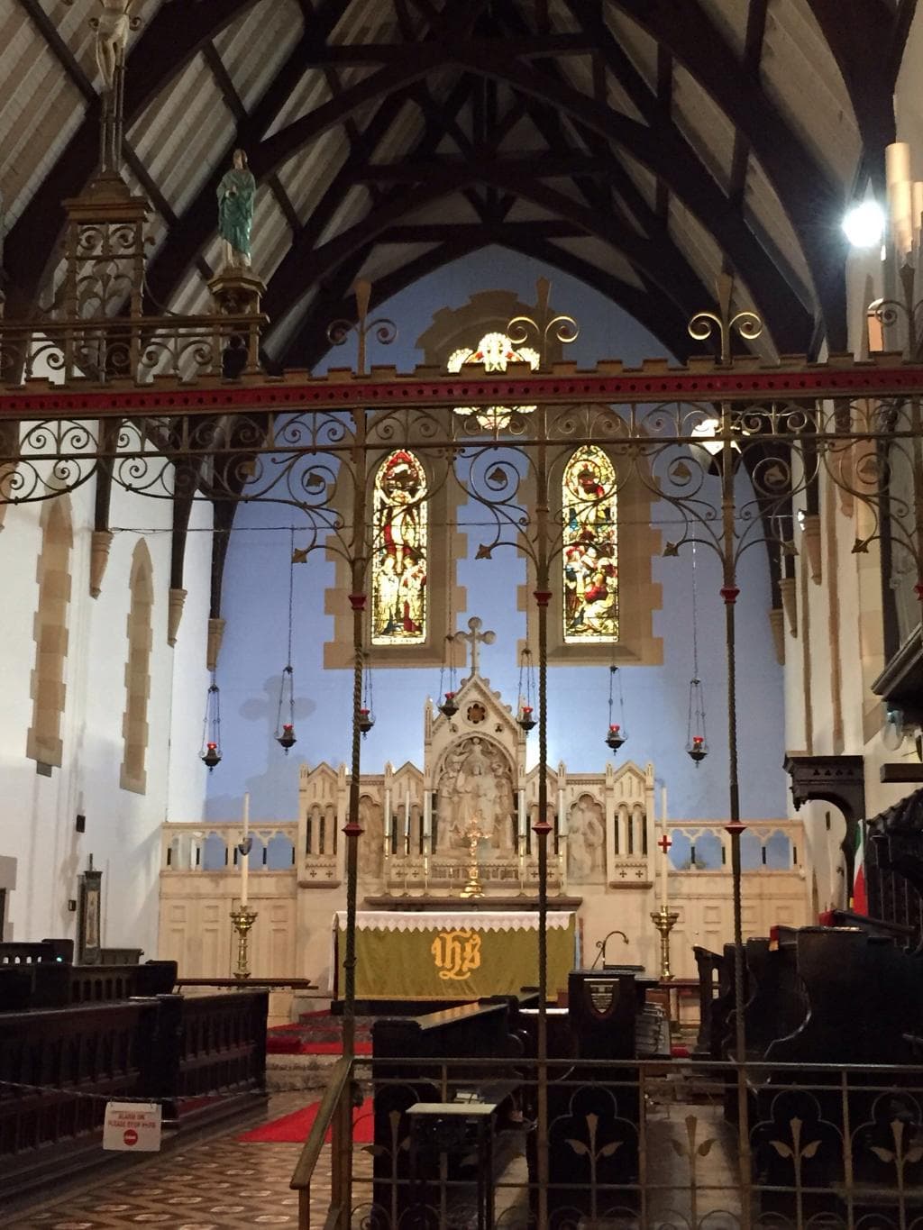 A lovely church with beautiful stained glass windows. I went in as part of the Route 67 tour wit
