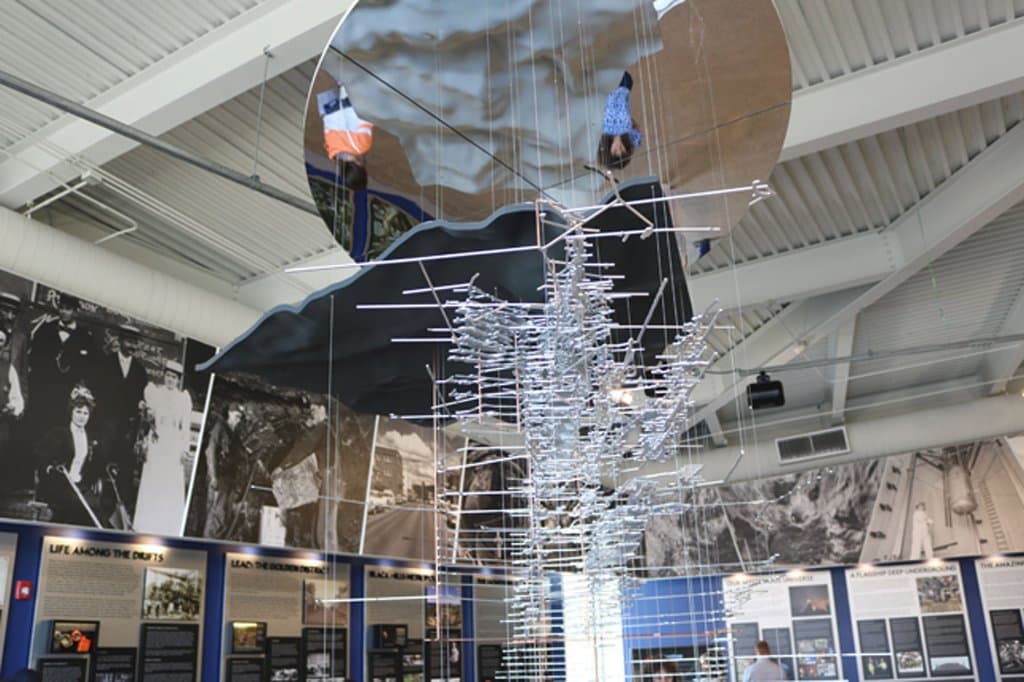 Scale model showing mine to above-ground ratio
