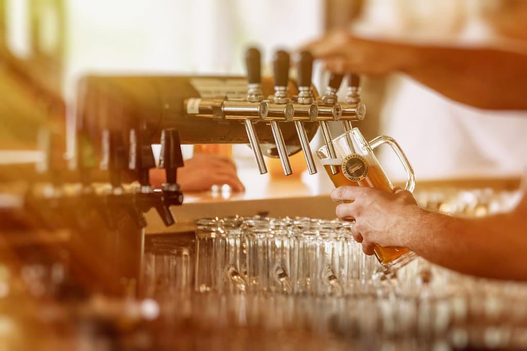 Frisch gezapftes Tram-Bier