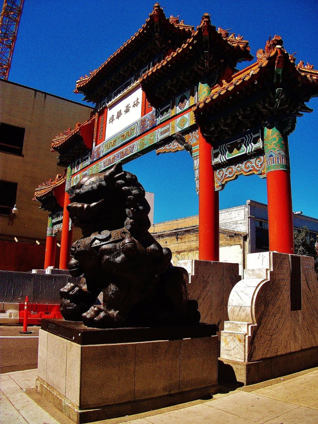 Side View of Chinatown Gate