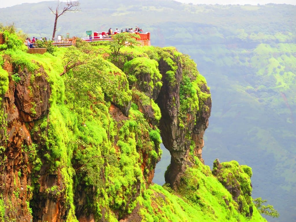 View of rock formation as elephant's head
