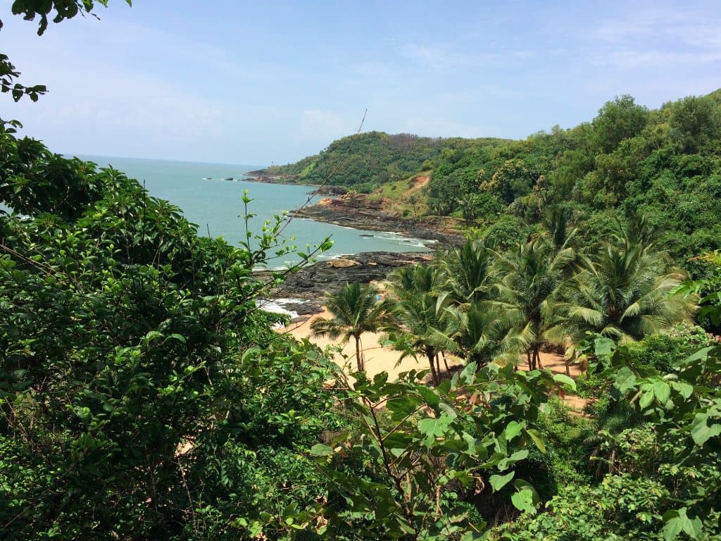 view while reaching paradise beach