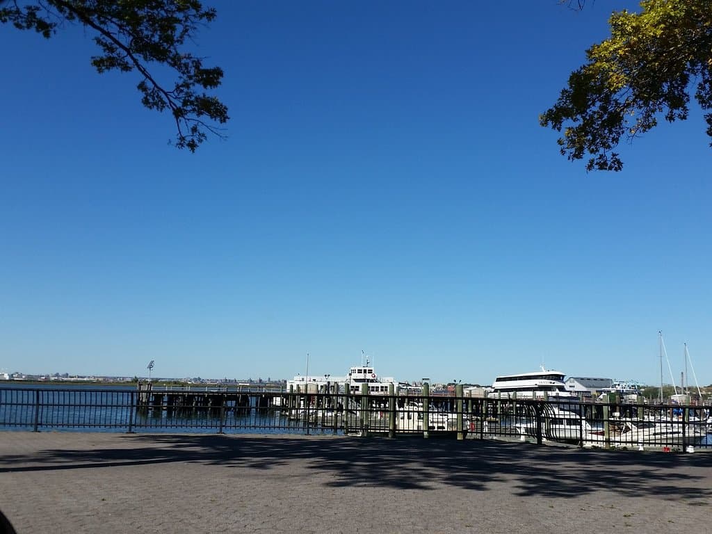 the harbor and water