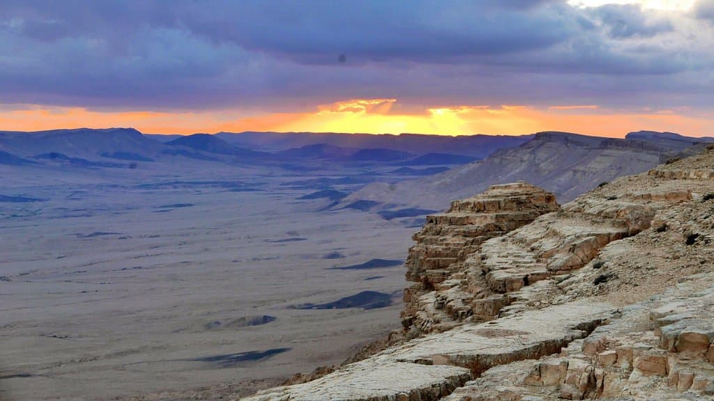 Sunset in a cloudy winter day.