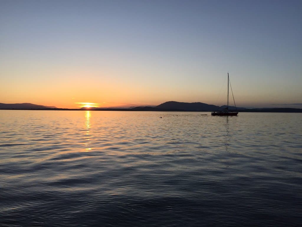 Watching the sunset, Sidney Spit Marine Park Sidney, British Columbia, Canada