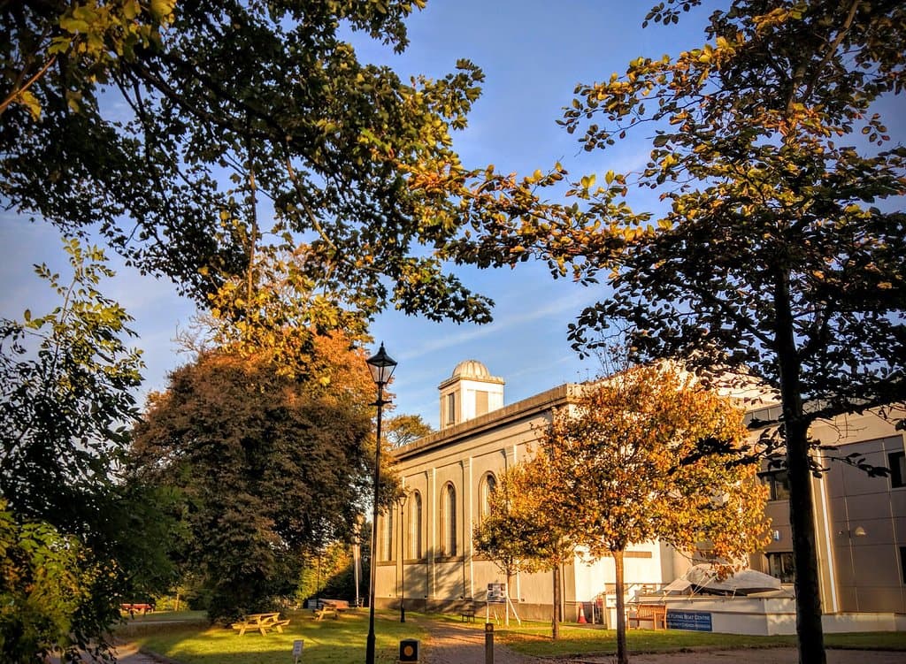 The grounds of the historic Royal Dockyard Chapel