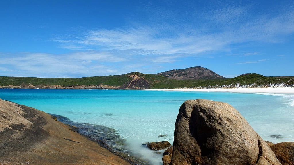 Panorama across Hellfire Bay
