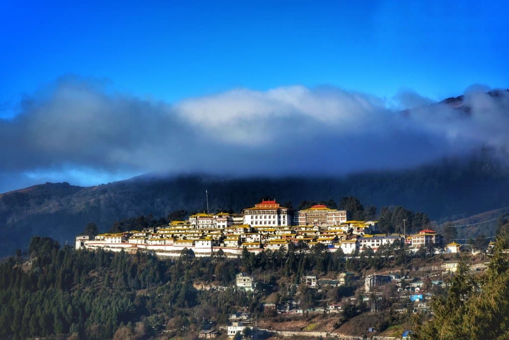 Monastery view from city