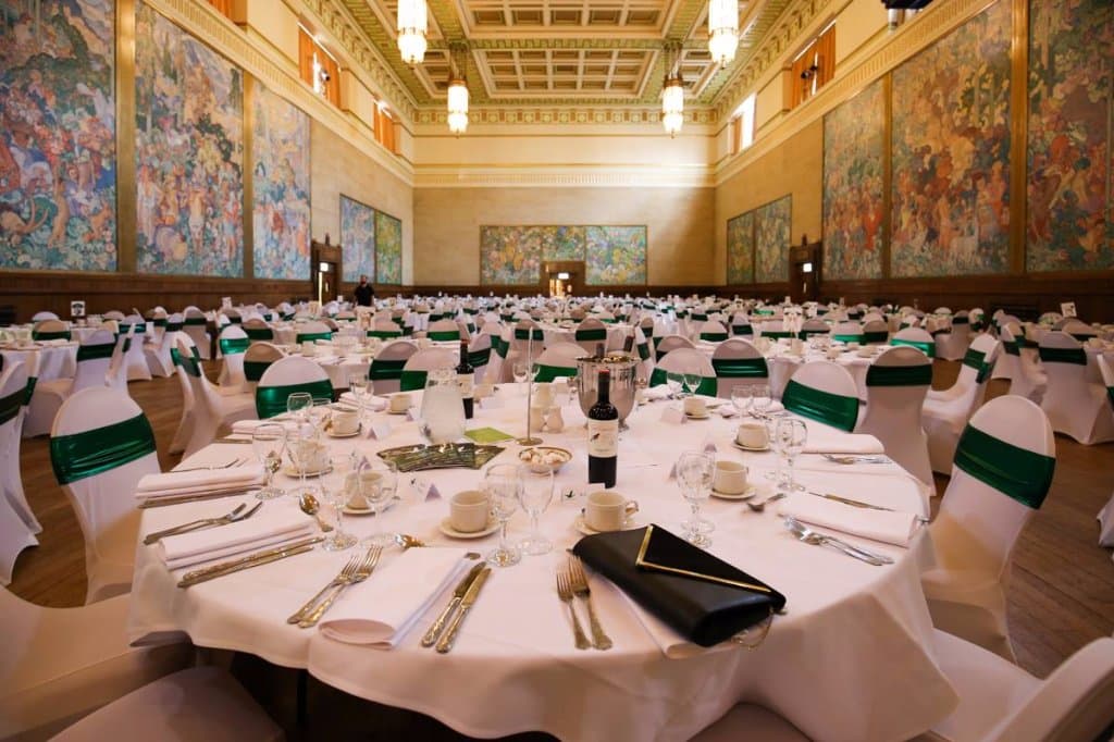The Hall ready for the event.