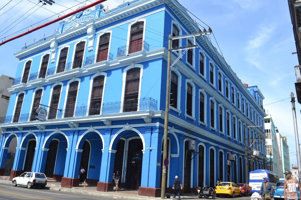 The building - although we went around the side and to another factory at the back