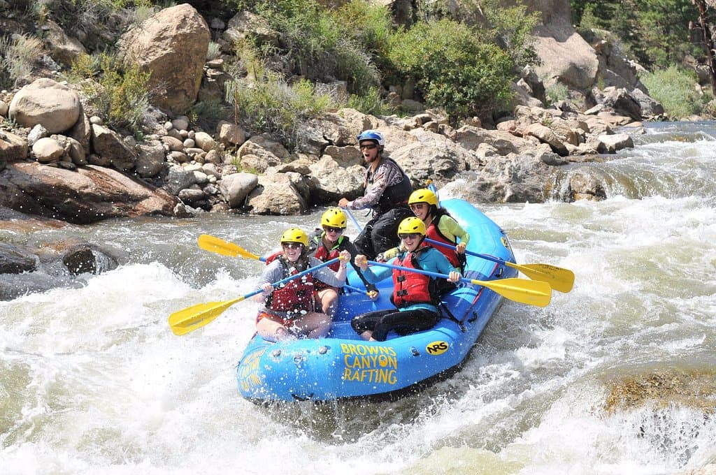 Dropping into Zoomeflume in Browns Canyon!
