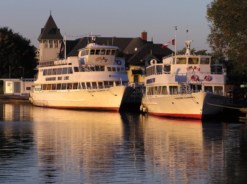 Gananoque port at sunset