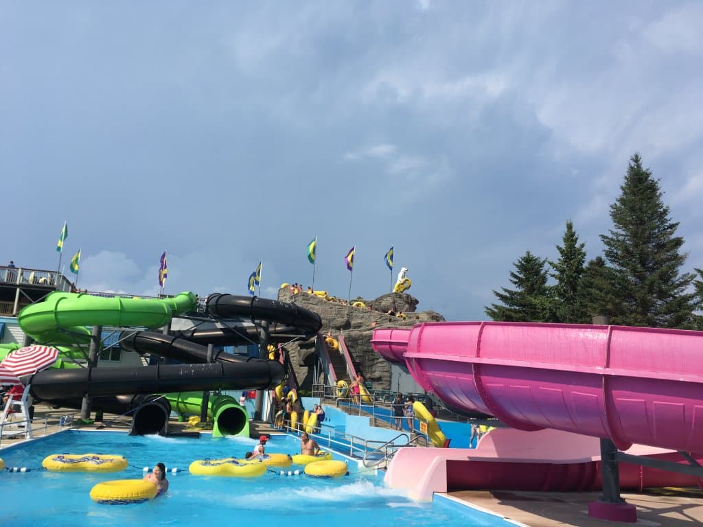 A few of the many waterslides at Funtown Splashdown USA.