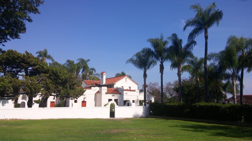 A view from the open grass field outside.