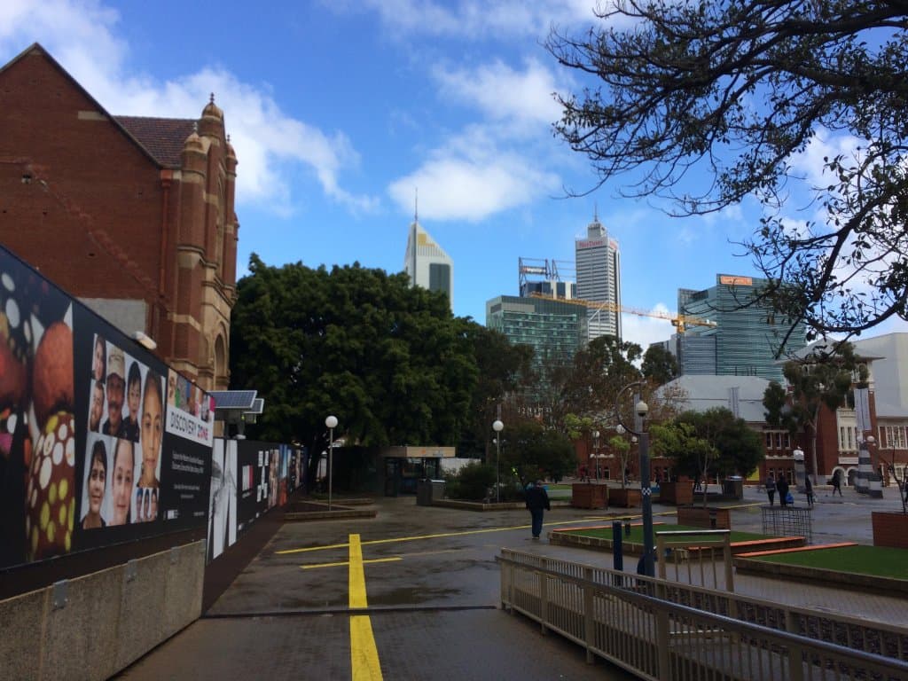 Walking into the precinct