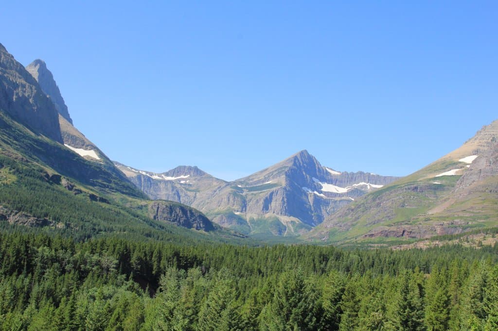A view from below the trail split.