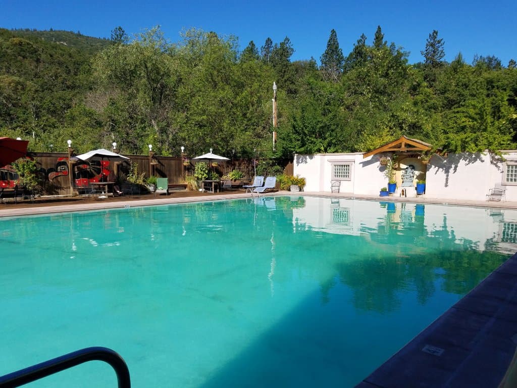 huge pool of spring water
