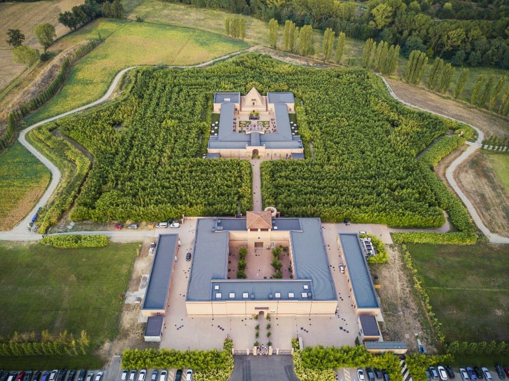 Il Labirinto di Franco Maria Ricci visto dall'alto