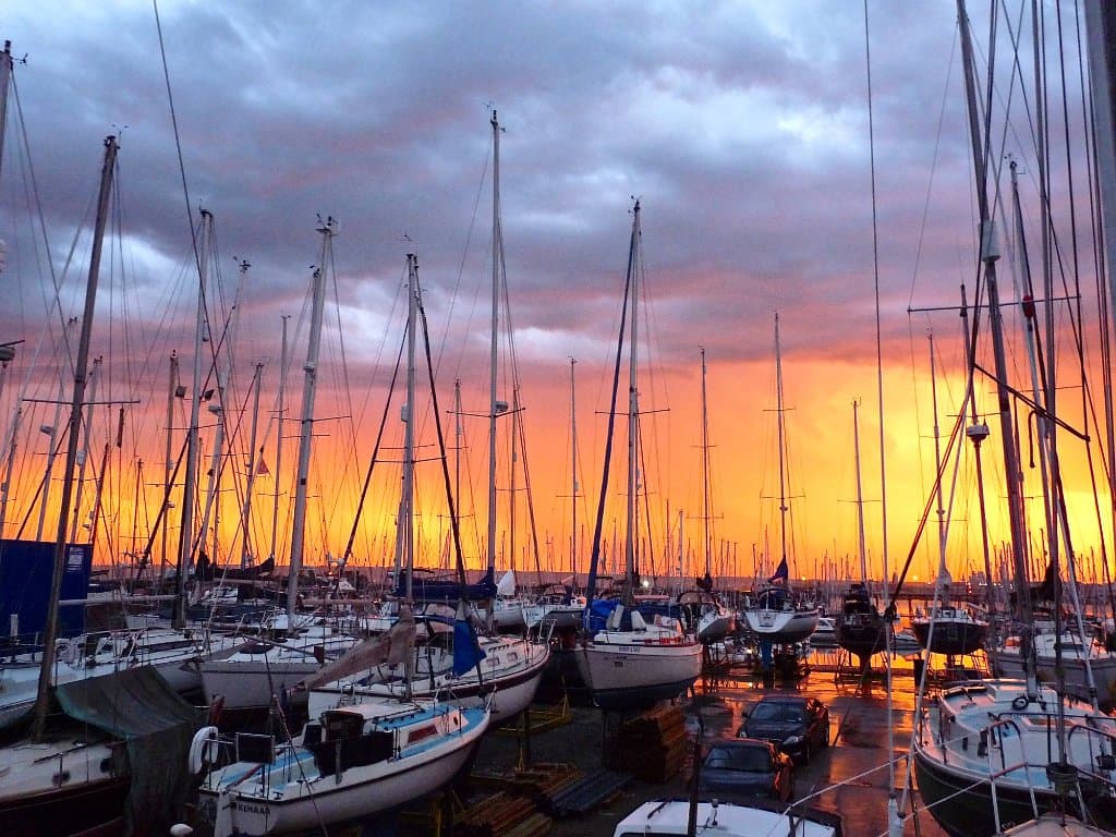 Marina at sunset