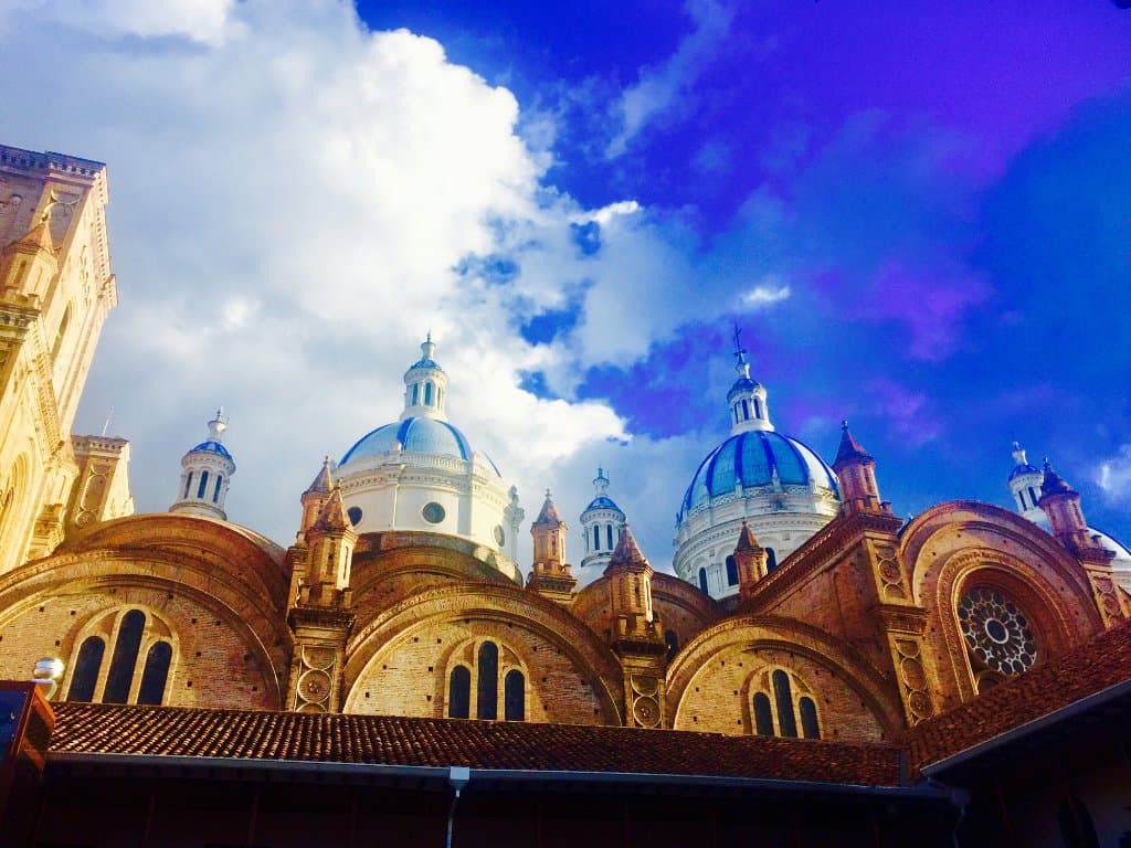 The three large blue domes is the symbol of the city of Cuenca!