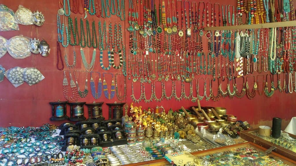 Jewellery and handicrafts at Tibetan Market