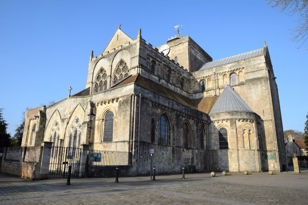 Romsey Abbey, Romsey, Hampshire. Dating from c907. Open daily. Services daily. Visitors welcome.
