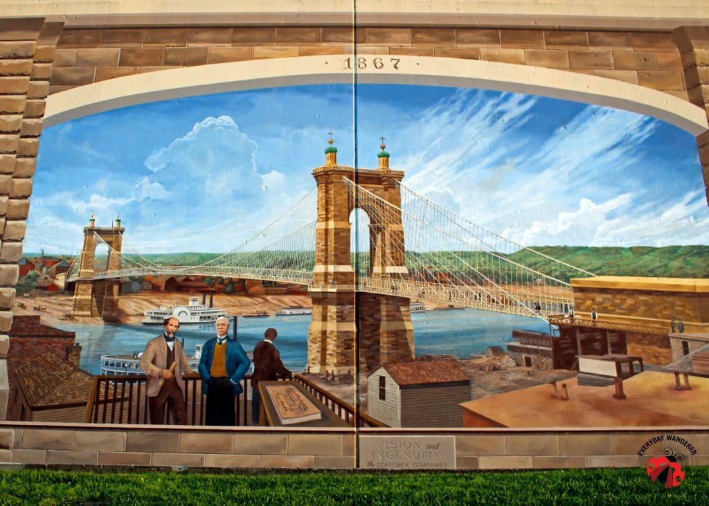 Mural of the Roebling Suspension Bridge