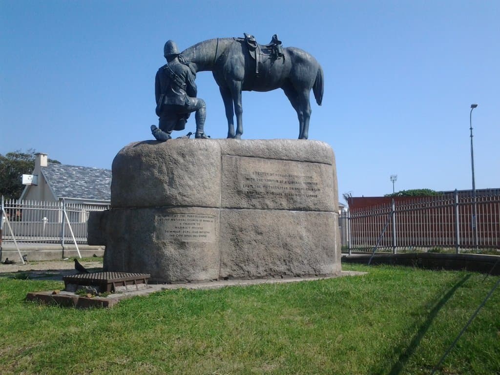 Reverse side of statue