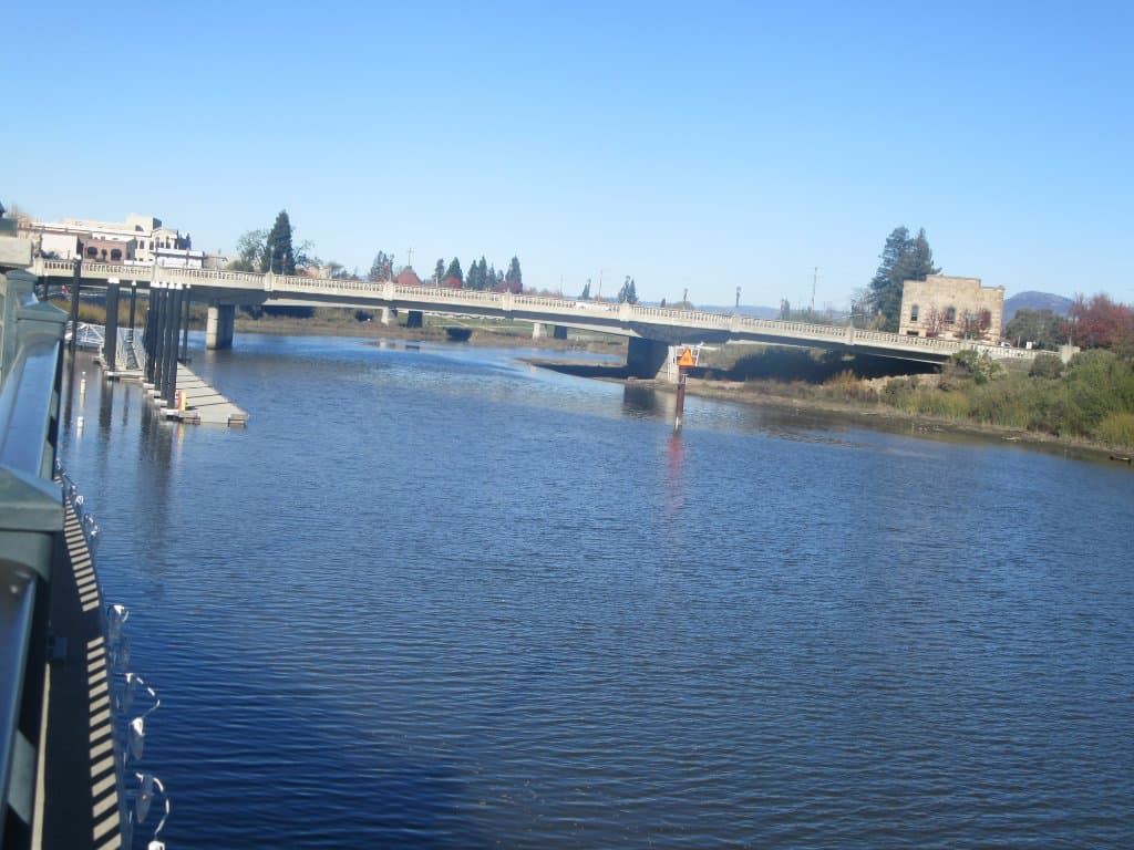 View of Napa River from Riverfront Promenade, Ca
