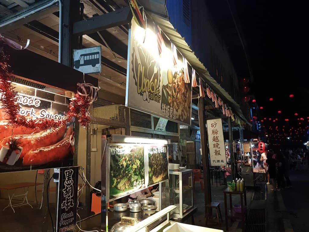 Bustling Night Food Mall