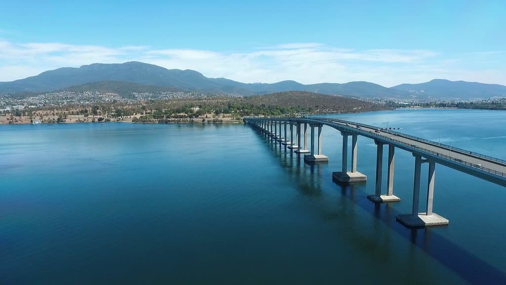 Looking West towards Mt Wellington