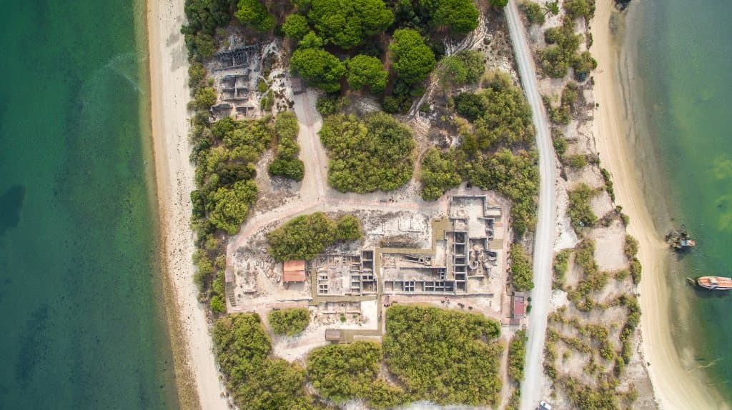 Ruínas Romanas de Troia - Vista aérea