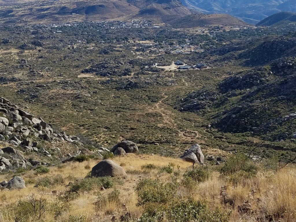 View from Observation Point of Yarnell (distance) and Fatality Site.
