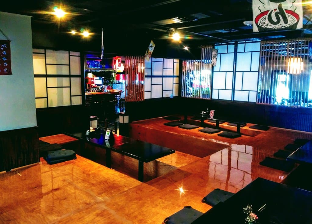 Japanese semi floor sitting room. (by reservation only 7 + people)