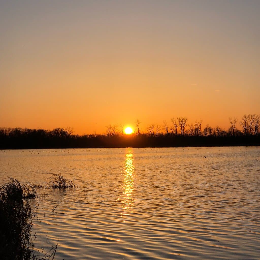 sunset at east boat launch